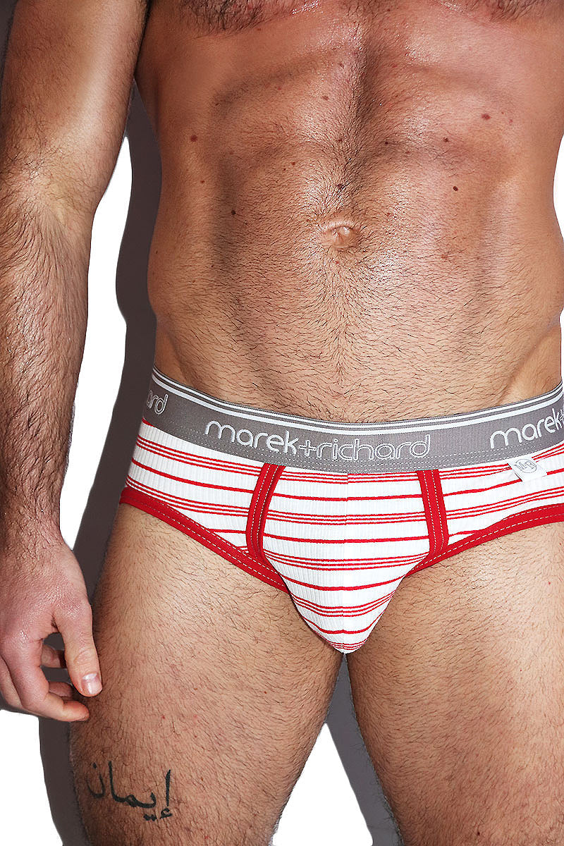 Strawberries And Cream Open Back Brief- White