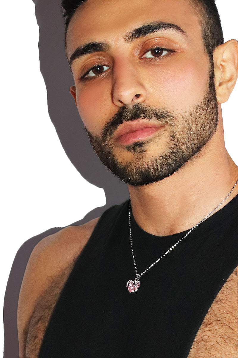 Burning Pendant Heart Necklace - Silver