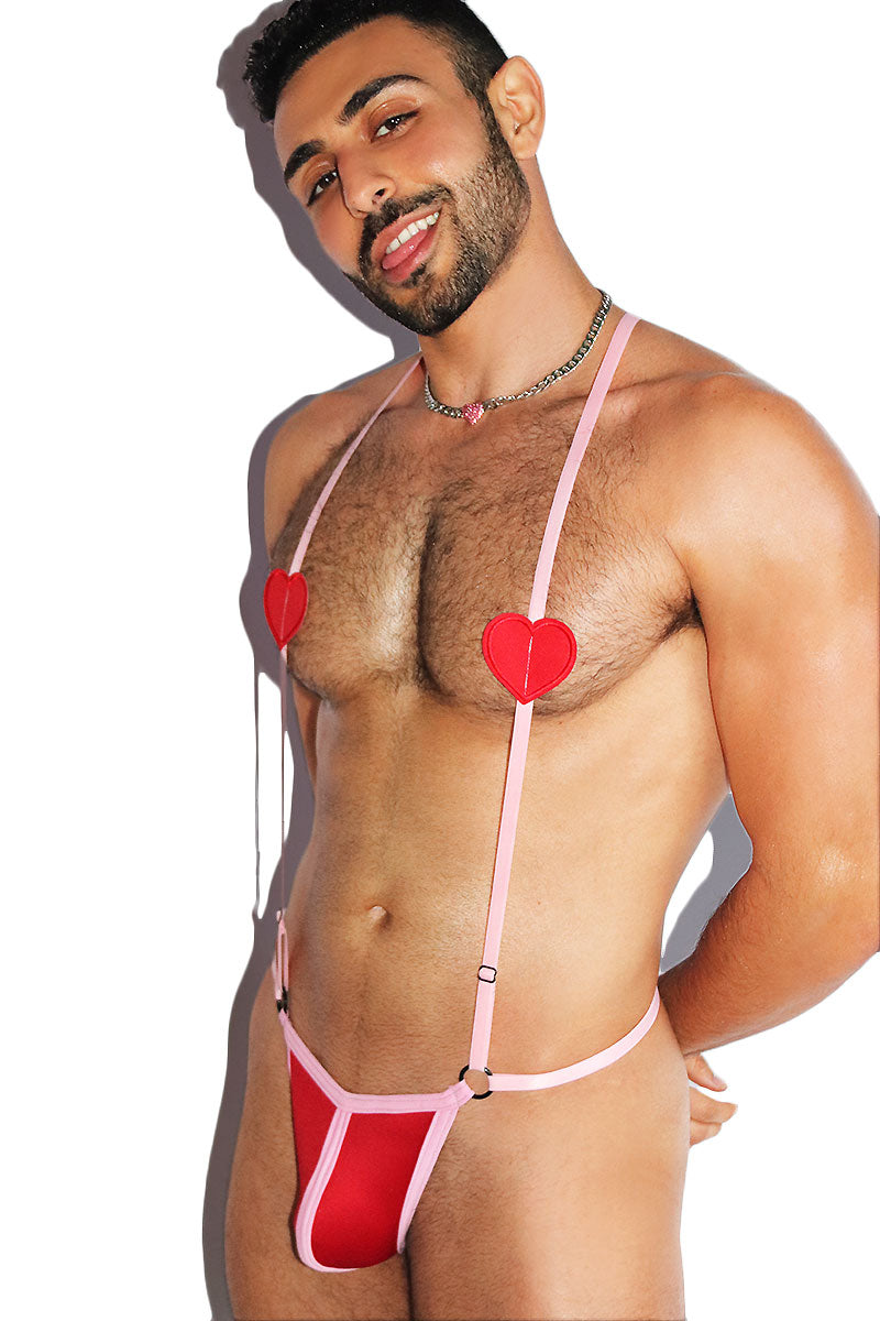 Cupid Pasties Elastic Body Thong- Red