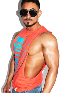 Vacation Daddy Low Arm Shredder Tank-Coral