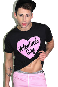 Valentine's Gay Tee-Black