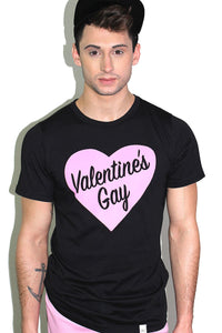 Valentine's Gay Tee-Black