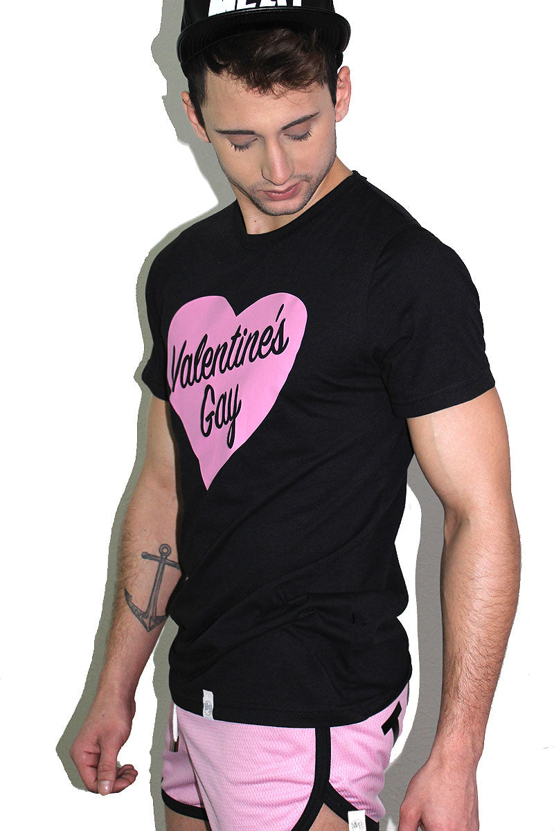 Valentine's Gay Tee-Black