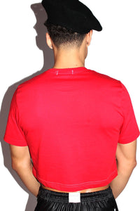 Valentines Gay Crop Tee-Red