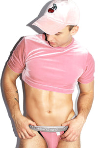 Velvet Extreme Crop Tee-Pink