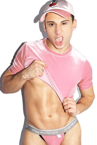 Velvet Extreme Crop Tee-Pink