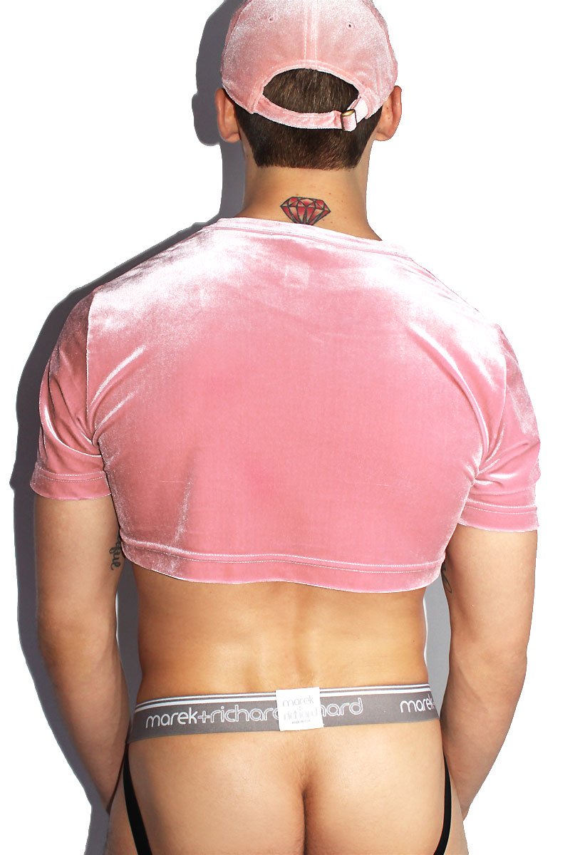 Velvet Extreme Crop Tee-Pink