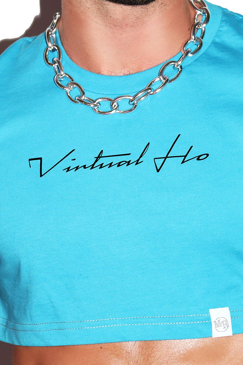 Virtual Hoe Extreme Crop Tee-Blue