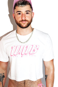 Wet Ass Bussy W.A.B. Crop Tee- White