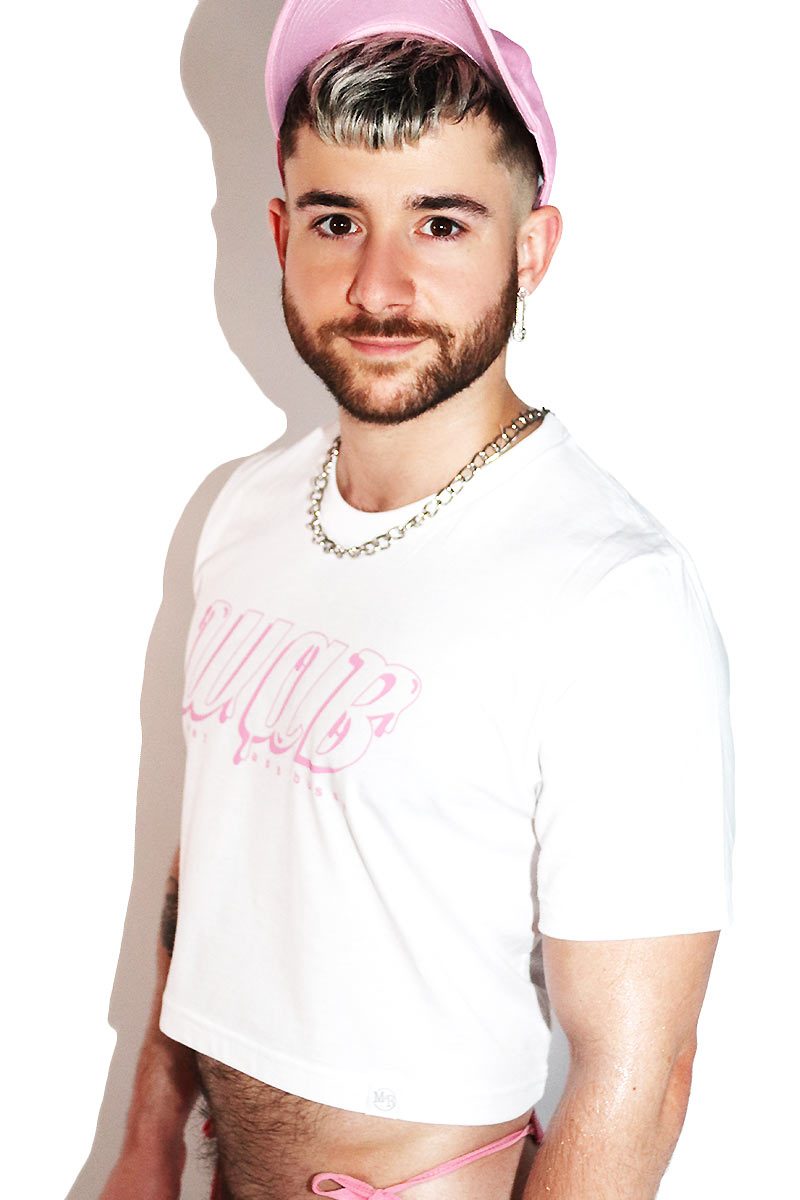 Wet Ass Bussy W.A.B. Crop Tee- White