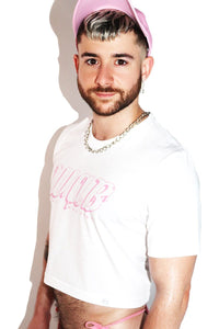 Wet Ass Bussy W.A.B. Crop Tee- White