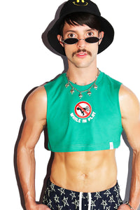 No Farts Extreme Crop Tank- Green