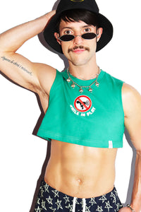 No Farts Extreme Crop Tank- Green