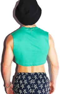 No Farts Extreme Crop Tank- Green