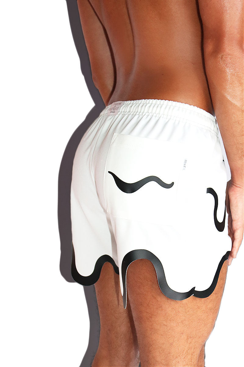 Toxic Goo Athletic Shorts- White