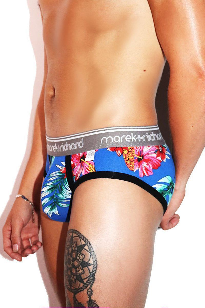 Hibiscus Brief- Blue