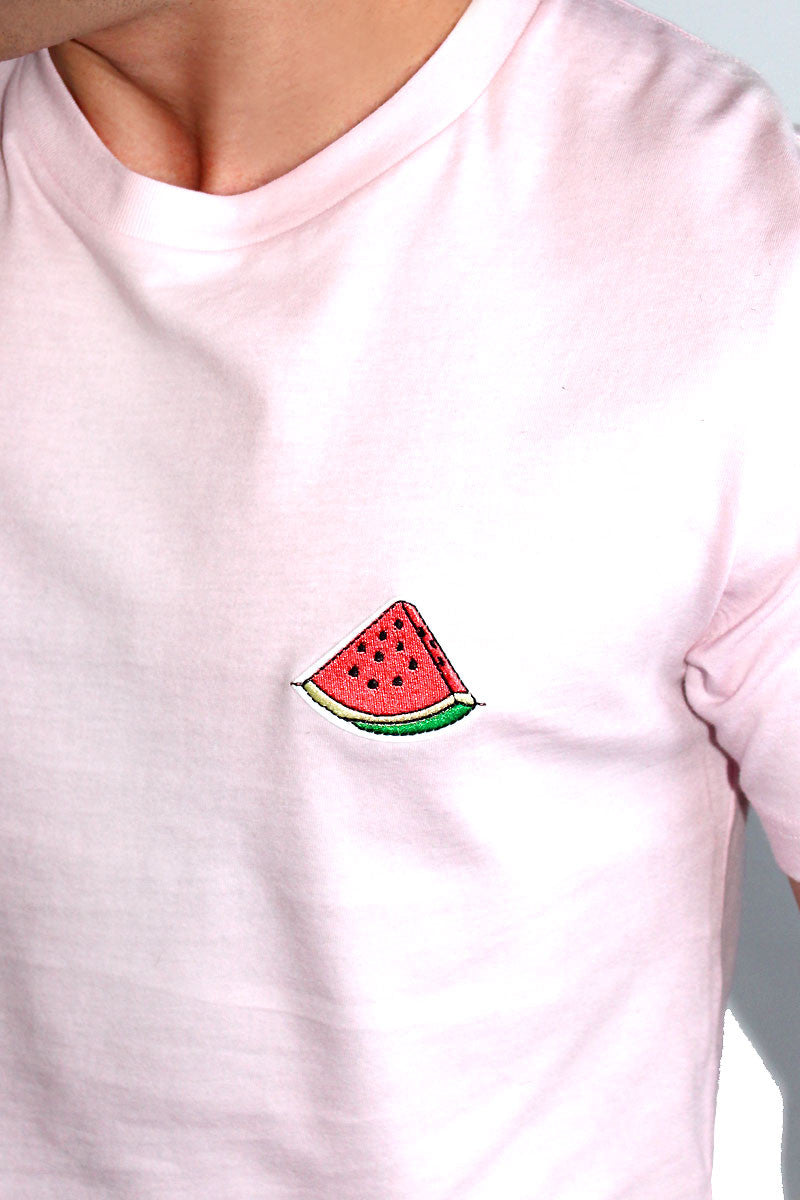Watermelon Patch Crop Tee-Pink
