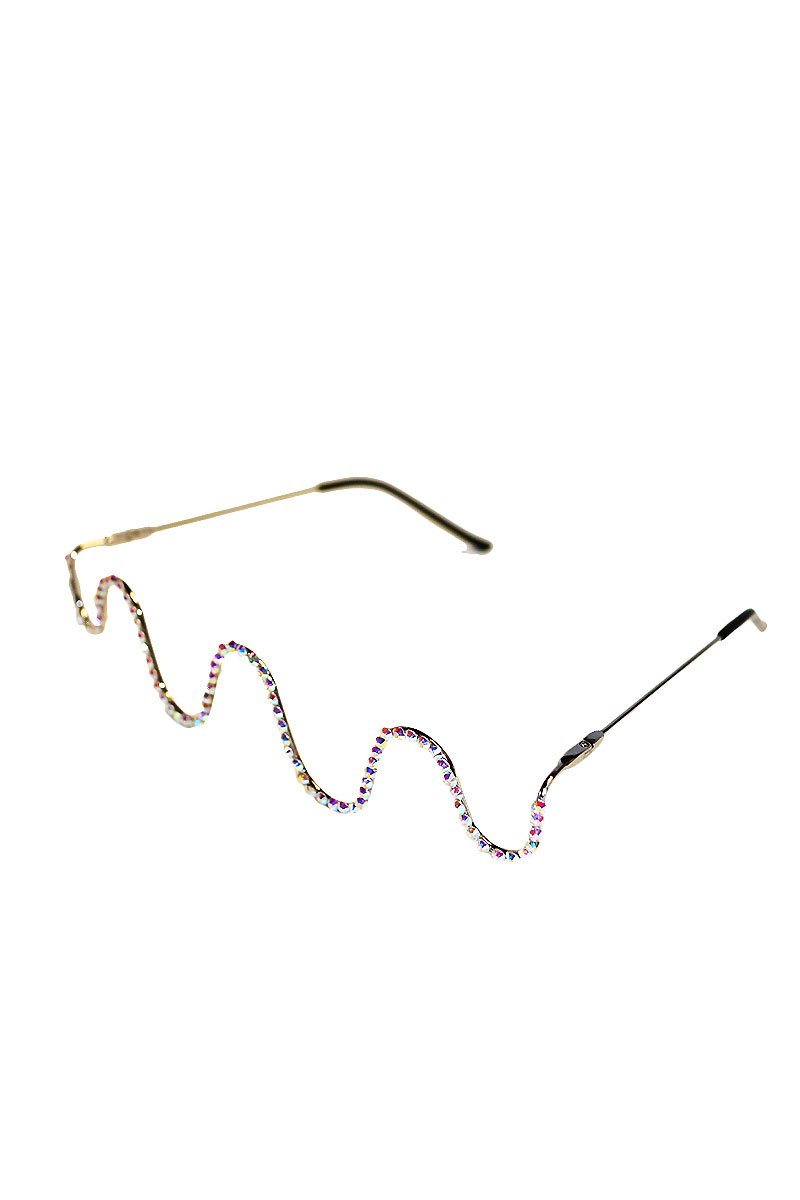 Rhinestone glasses best sale with no lenses