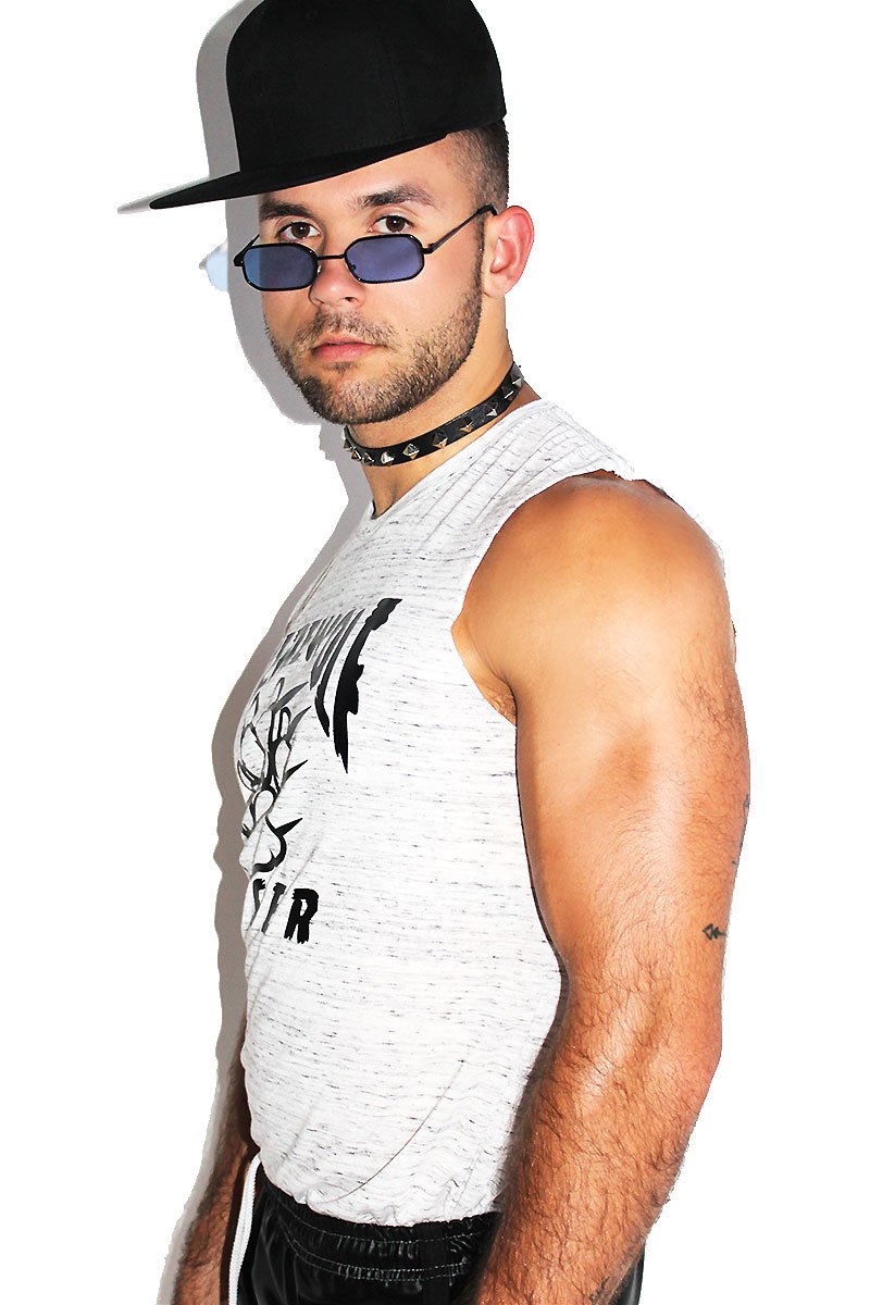 Werewolf Chaser Sleeveless Tee-White Spec