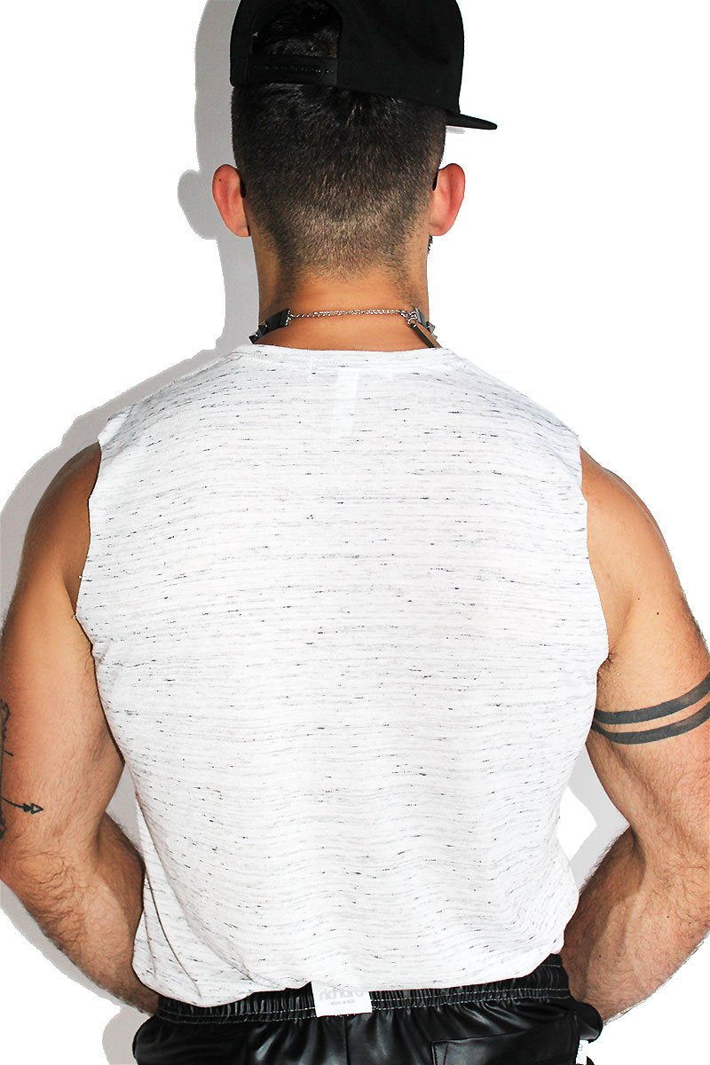Werewolf Chaser Sleeveless Tee-White Spec