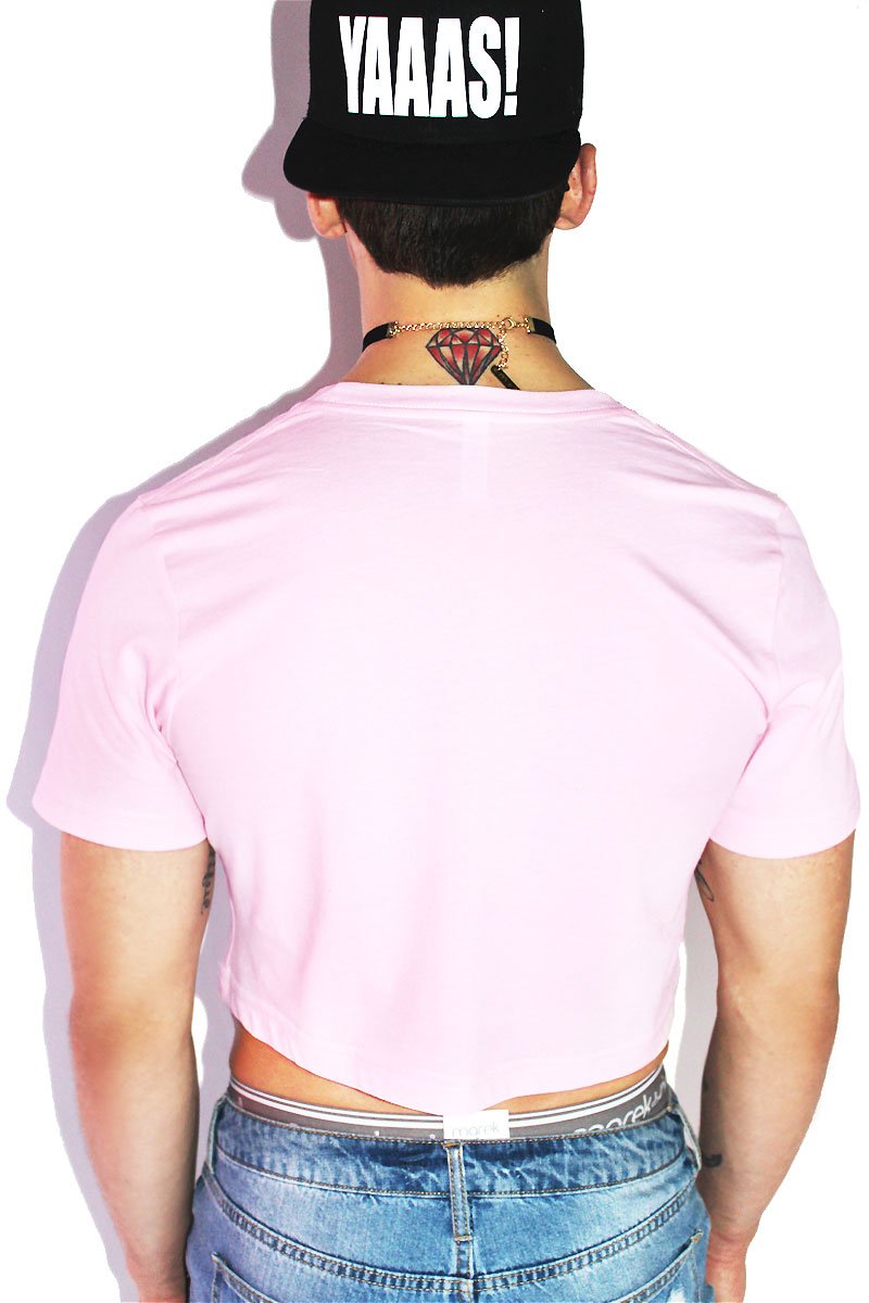 Werq That Puss Crop Tee- Pink