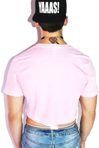 Werq That Puss Crop Tee- Pink
