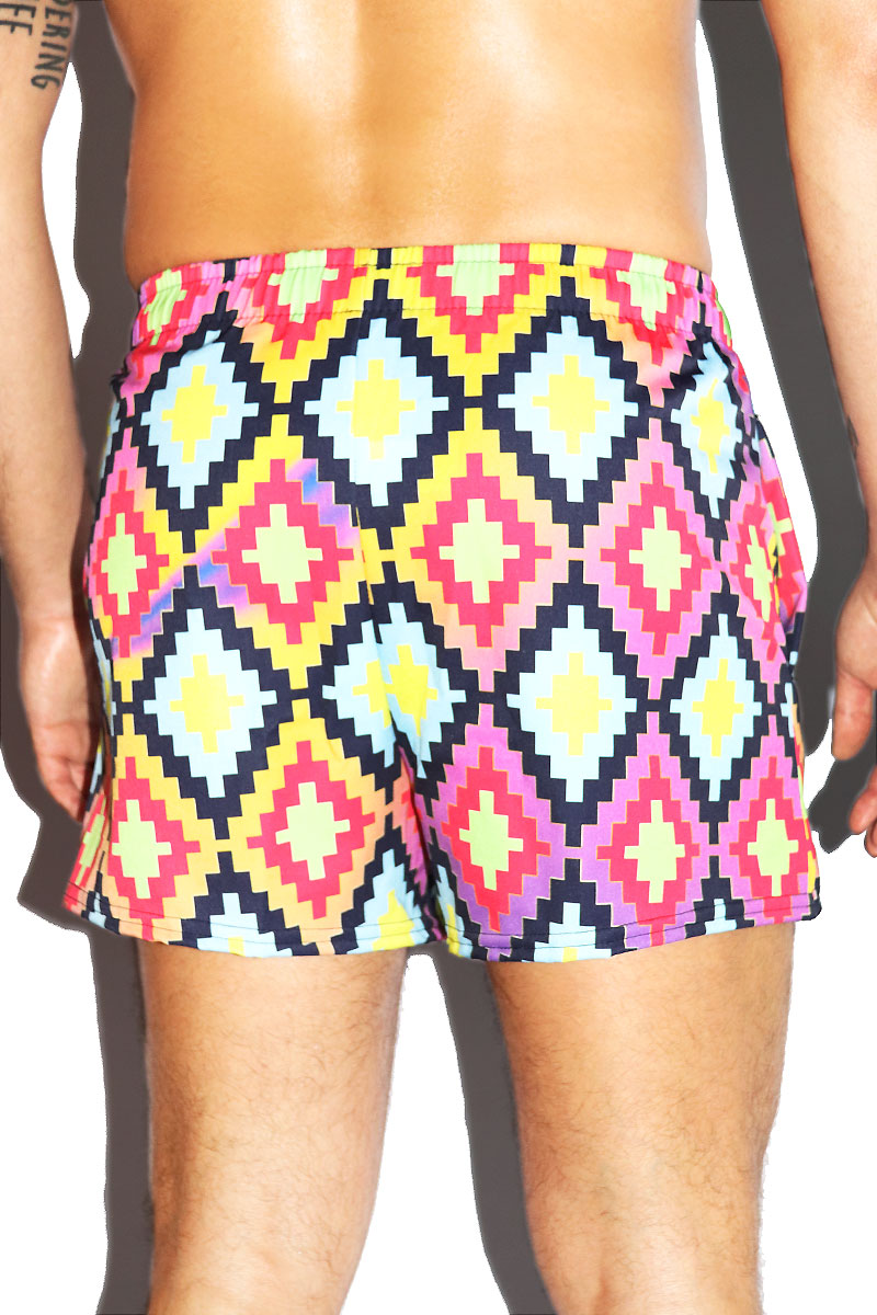 Desert Eye All Over Print Active Shorts- Red