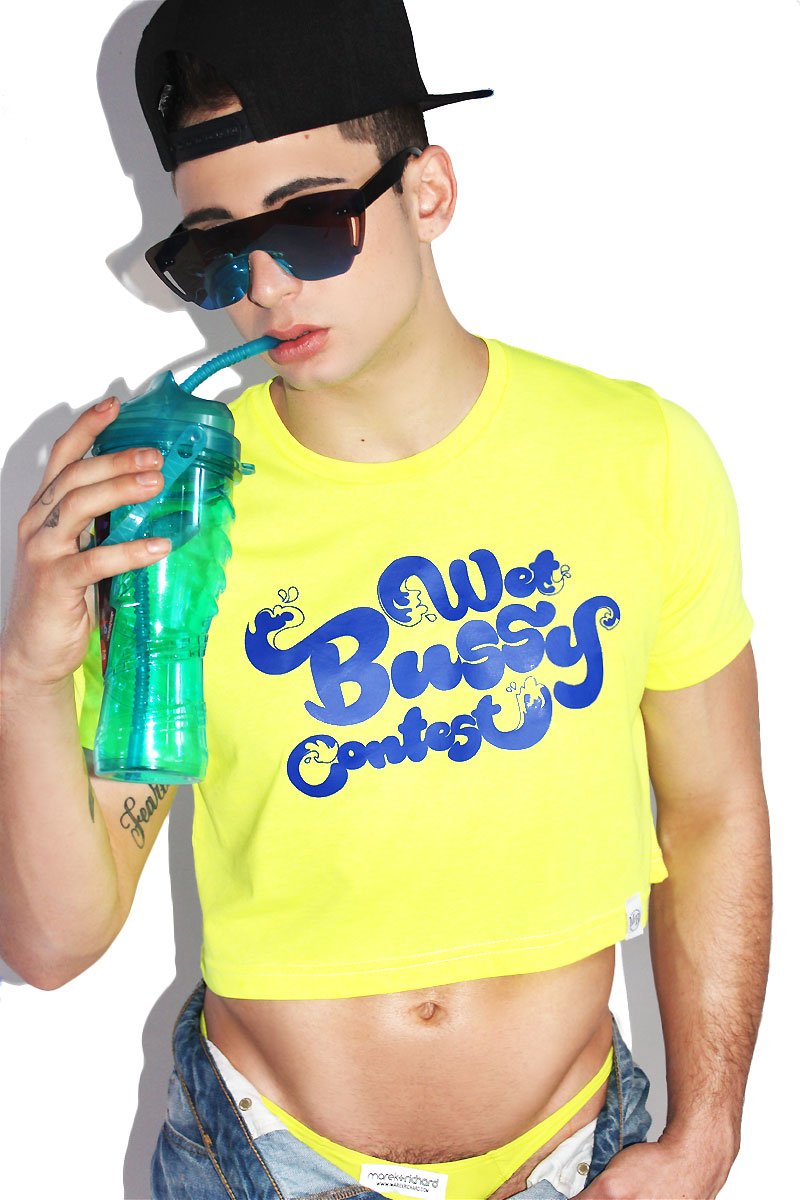Wet Bussy Crop Tee- Neon Yellow