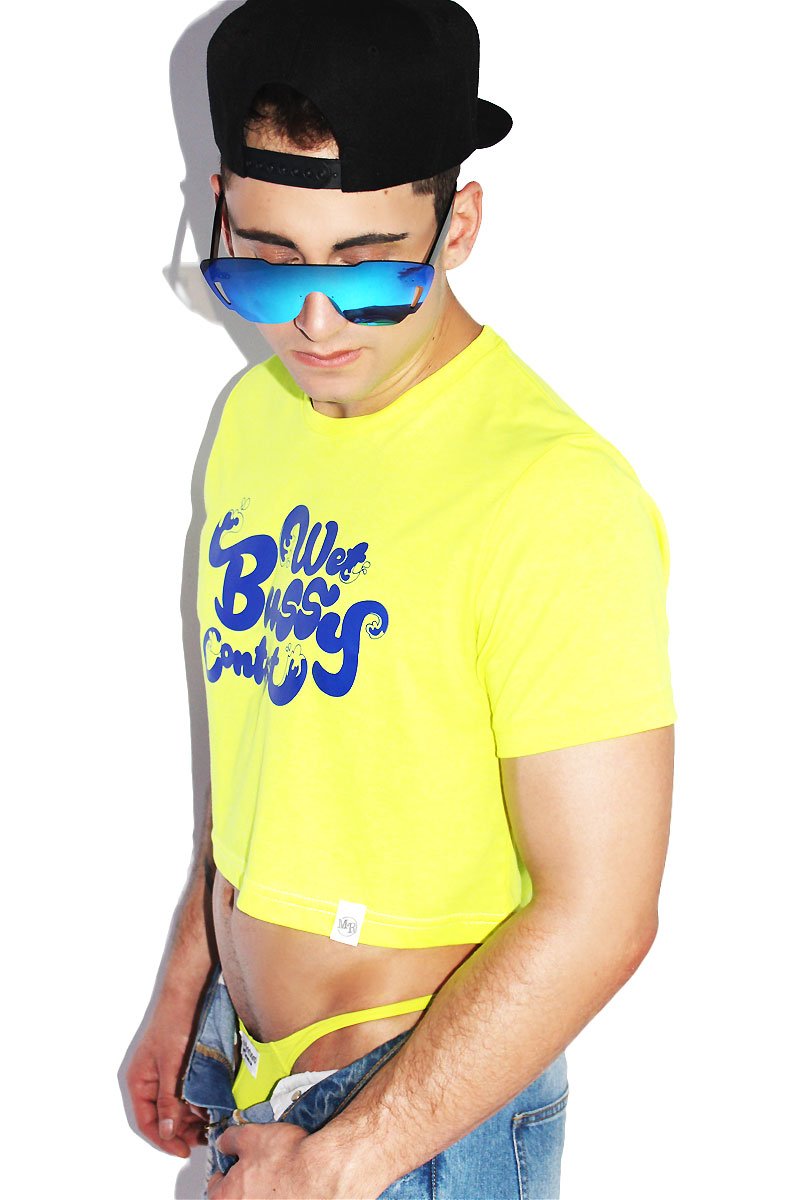 Wet Bussy Crop Tee- Neon Yellow