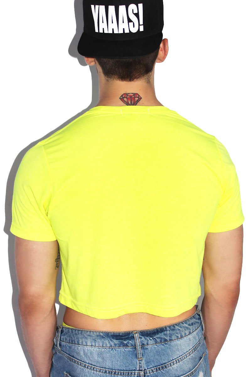 Wet Bussy Crop Tee- Neon Yellow