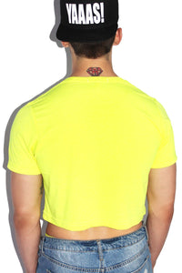 Wet Bussy Crop Tee- Neon Yellow