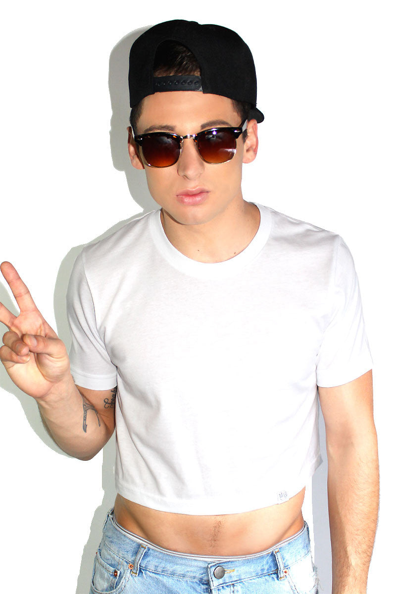 Core Crop Tee-White