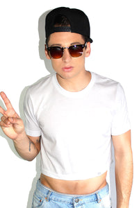 Core Crop Tee-White
