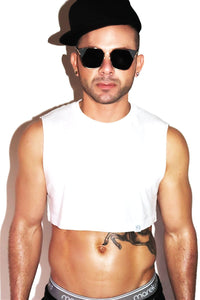 Core Extreme Crop Tank-White