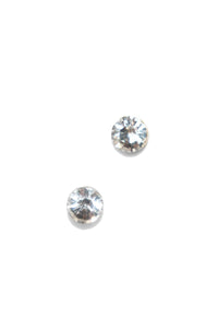 Crystal Stud Earrings-White