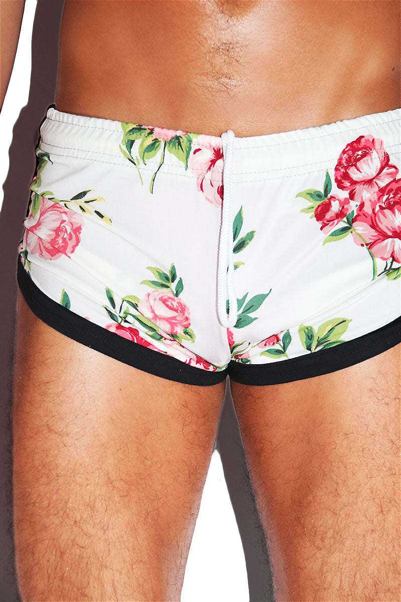Petal Fetish Shorty Shorts- White