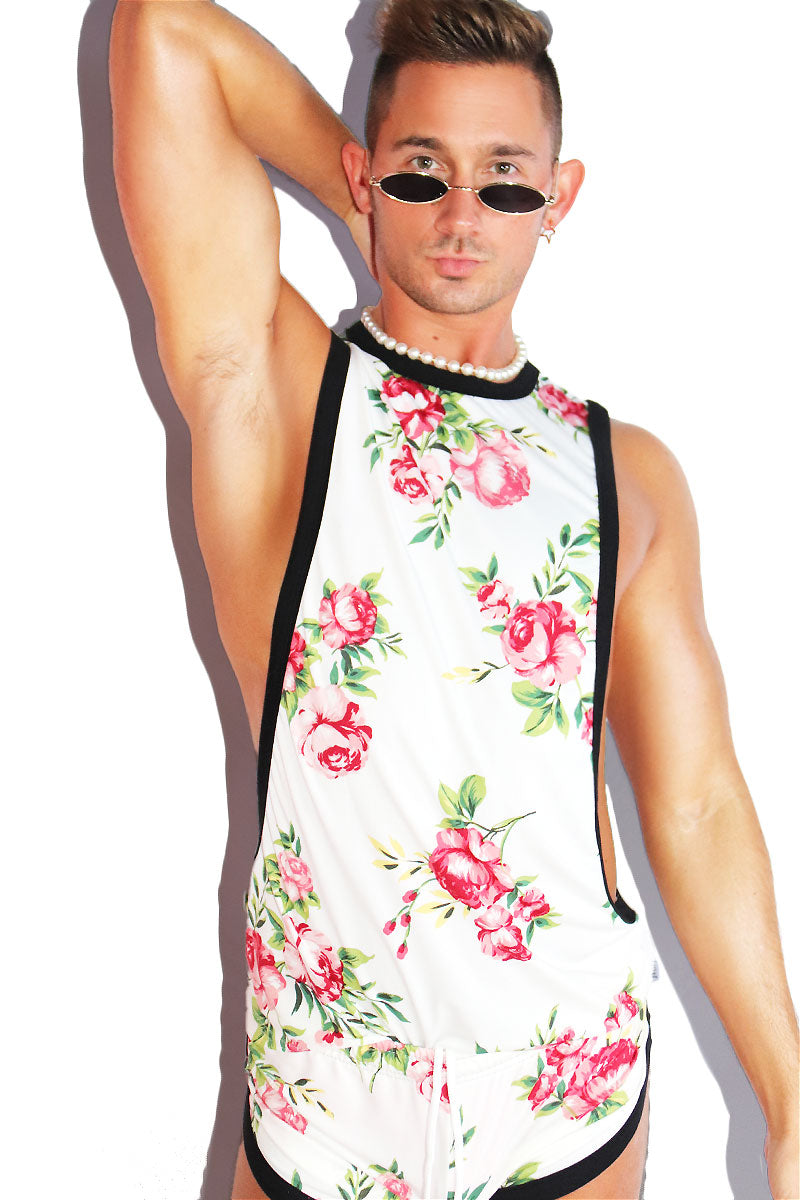 Petal Fetish Low Arm Tank- White