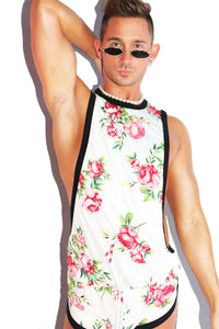 Petal Fetish Low Arm Tank- White