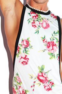 Petal Fetish Low Arm Tank- White