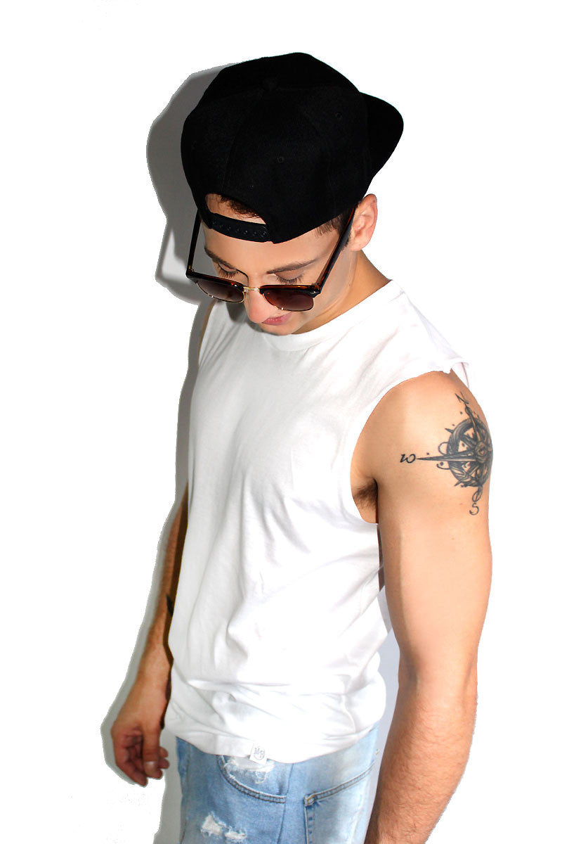 Core Sleeveless Tee-White