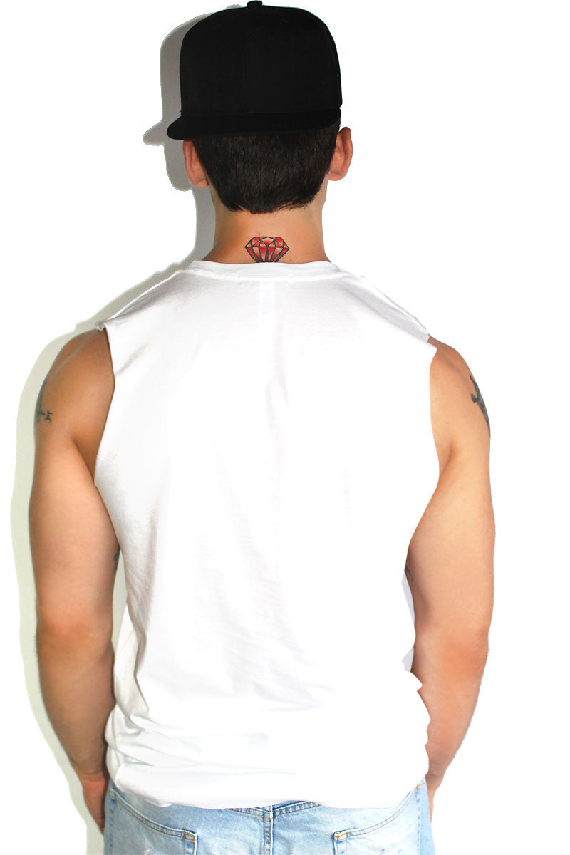 Core Sleeveless Tee-White