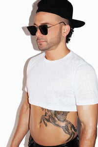 Core Extreme Crop Tee Burnout-White