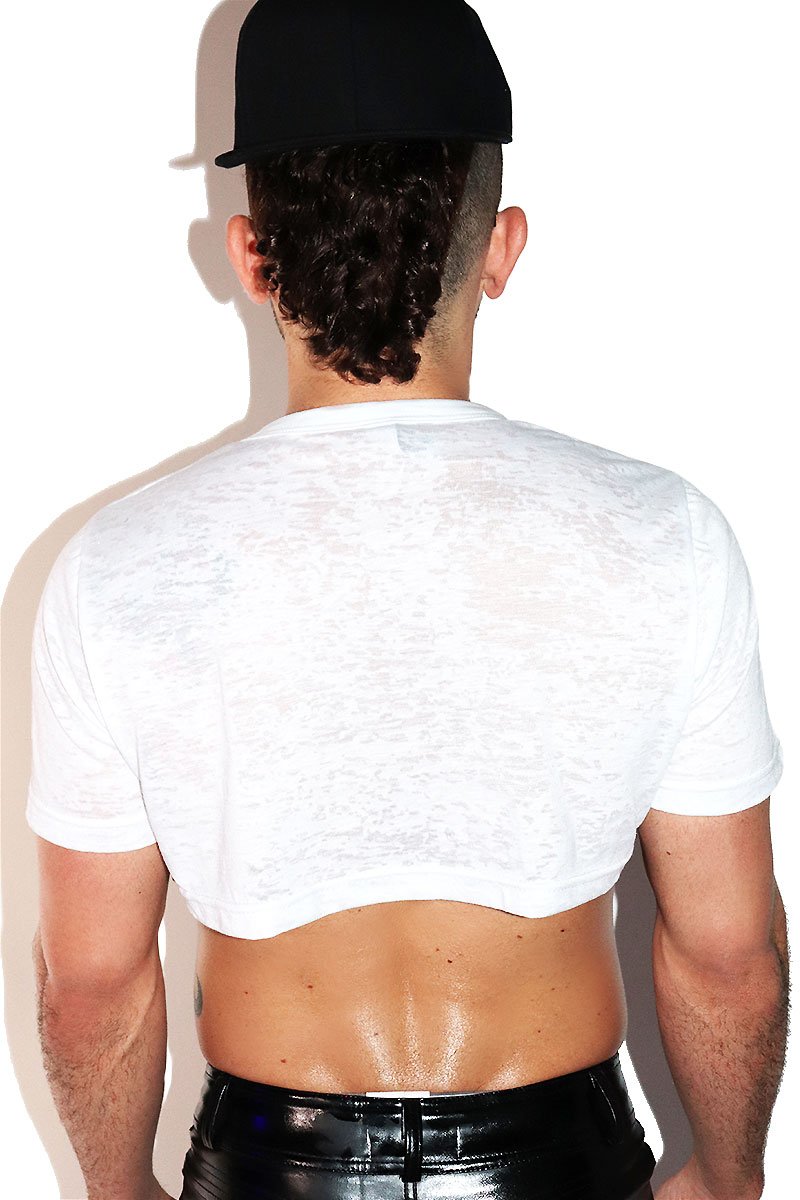 Core Extreme Crop Tee Burnout-White