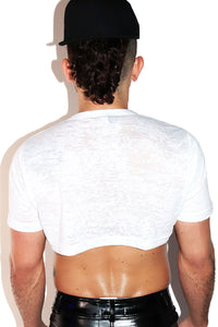 Core Extreme Crop Tee Burnout-White