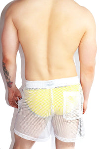 Pride Mesh Athletic Shorts-White