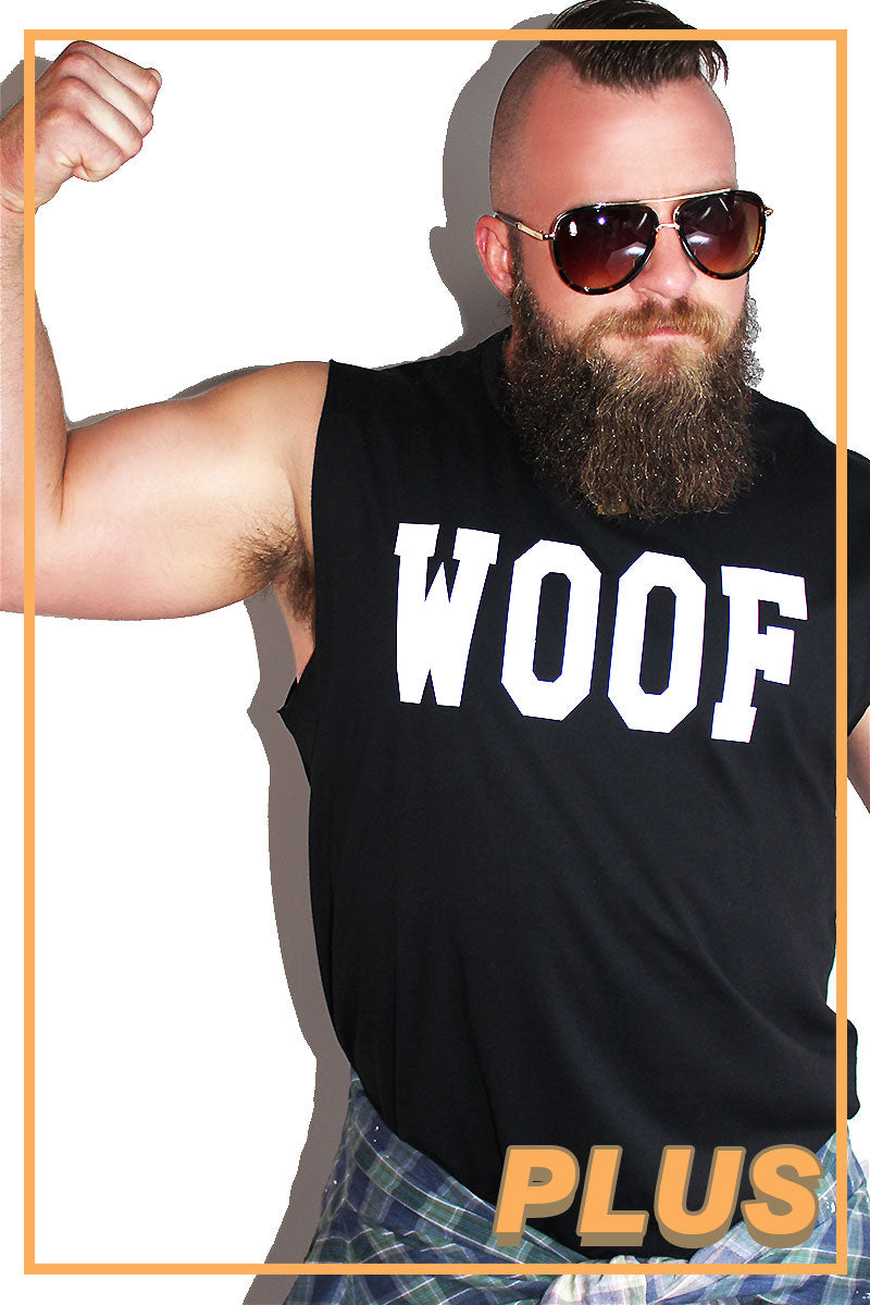 PLUS: Woof Sleeveless Tee- Black