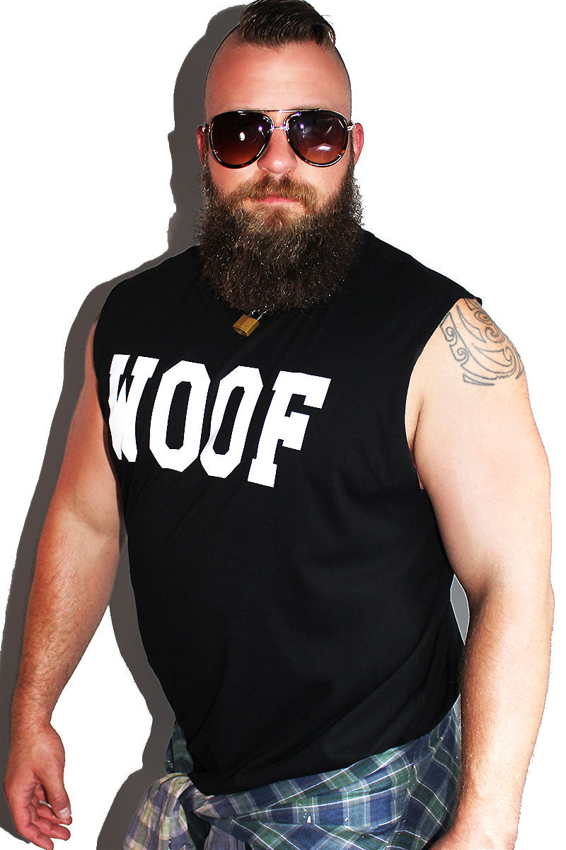 PLUS: Woof Sleeveless Tee- Black