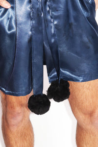 Woof Lounge Robe- Navy