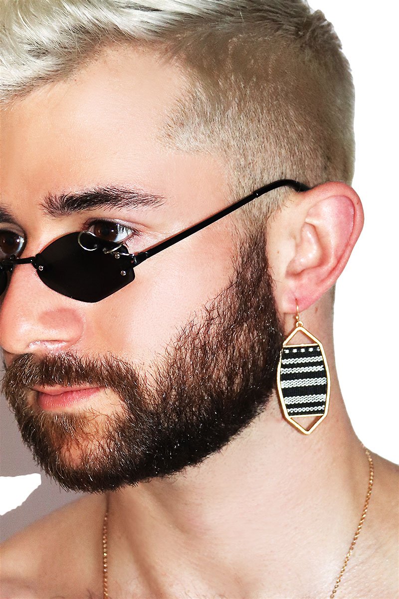 Woven Single Earring-Gold