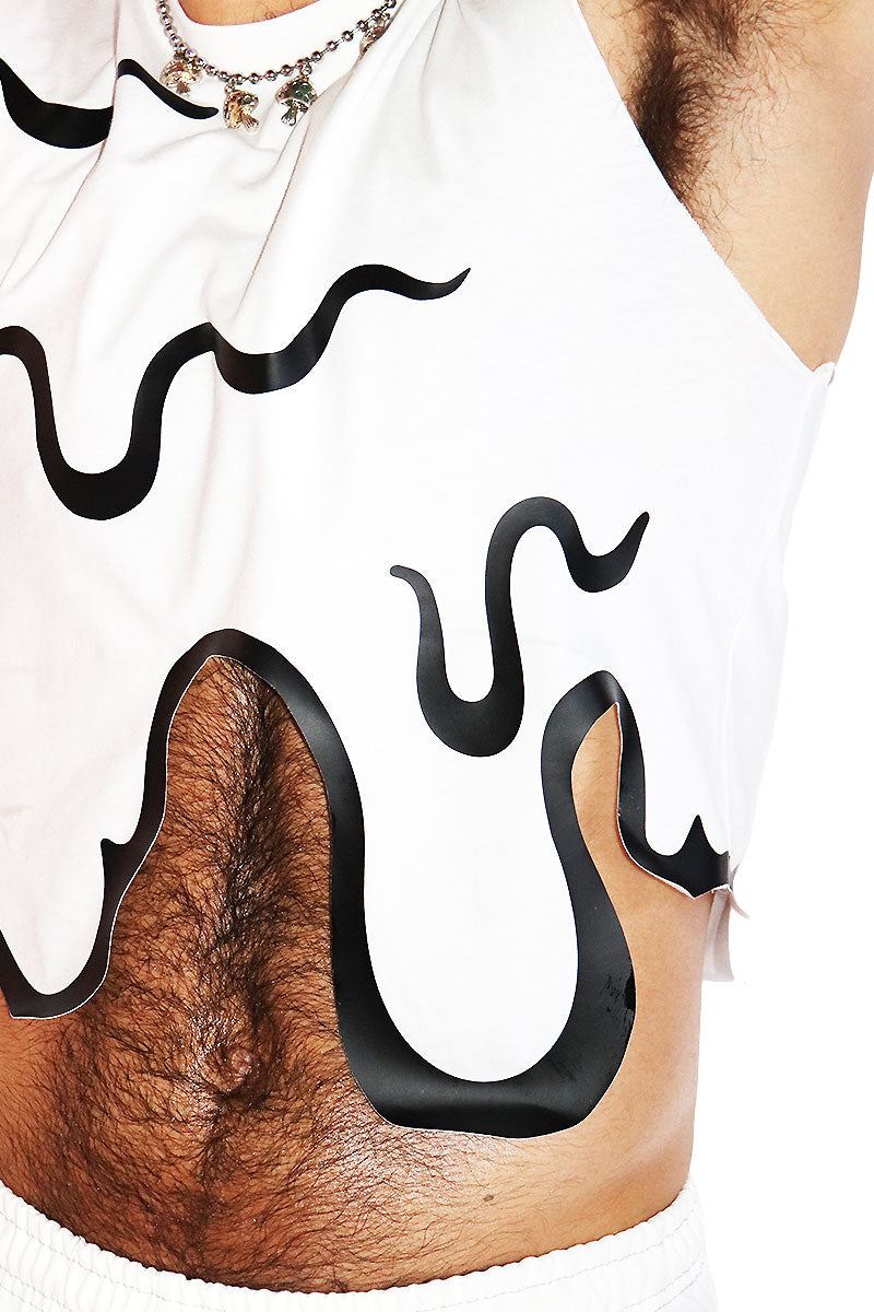 Toxic Goo Crop Tank- White